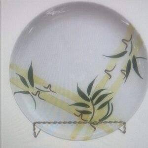 Vintage South‎ Pacific Dinner Plate 9 1/2" Yellow Green Leaf Pattern